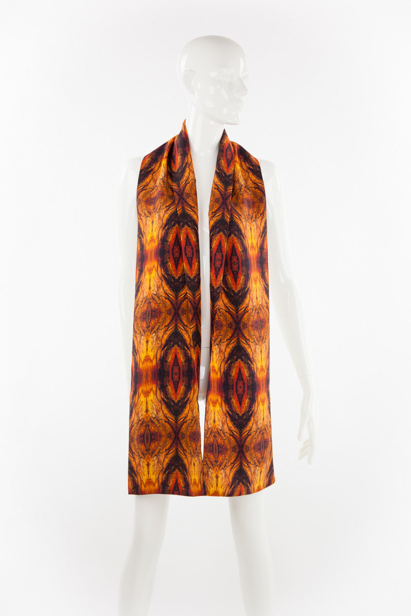 "FIRE" Double Layer Silk Scarf