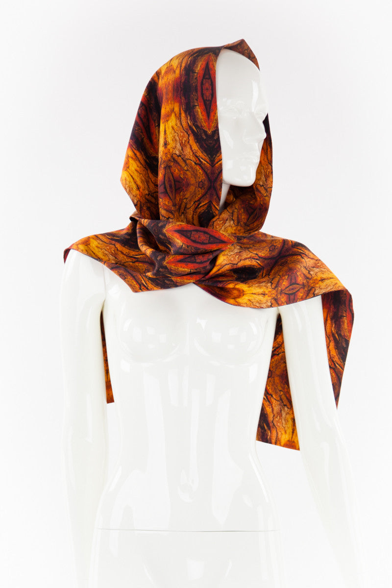 "FIRE" Double Layer Silk Scarf